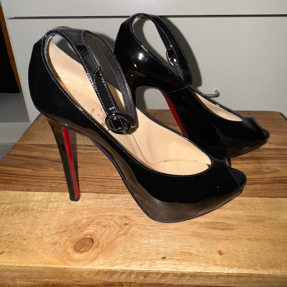 Christian Louboutin Black Patent Leather Heels